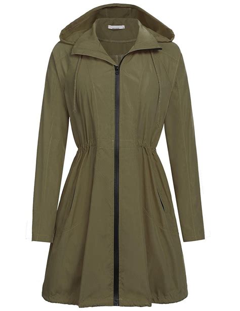 Womens Long Packable Raincoat Womens Amazon Rain Jacket With Hood