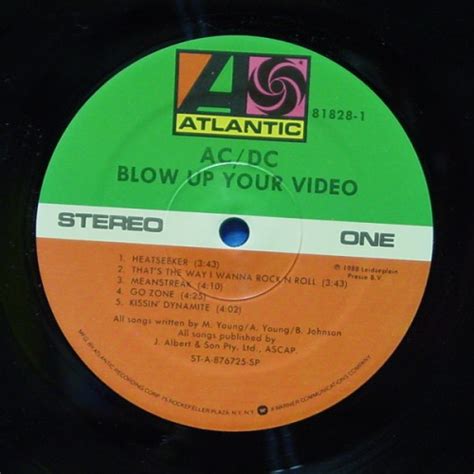 The song was not released in north america until 1984. Виниловая пластинка AC/DC - Blow up your video (used ...