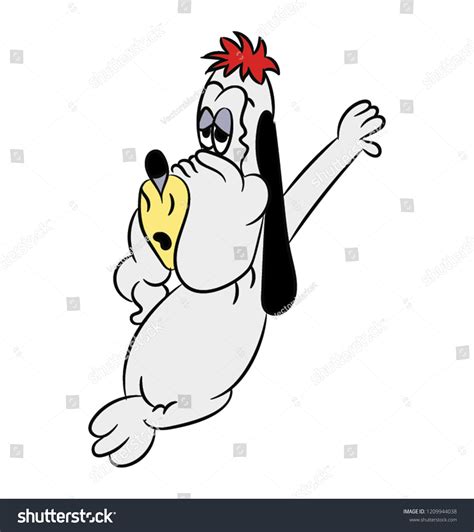 Cartoon Droopy Dog Gesturing By Hand Vector Có Sẵn Miễn Phí Bản Quyền