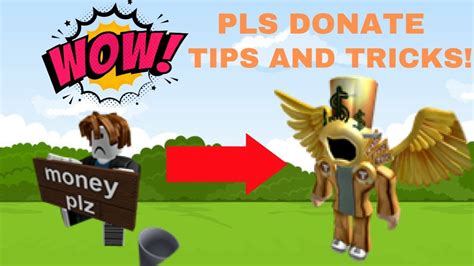 roblox pls donate tips and tricks youtube