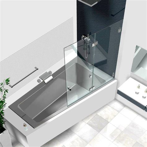 Vorwand badewanne mit schräge : Duschwand Badewanne, Badewannenaufsätze aus Glas, Glasduschen