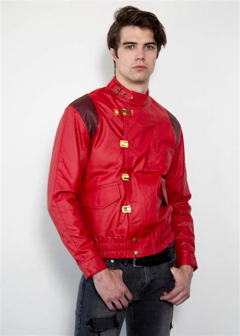 Buy Mens Akira Kaneda Jacket Red Leather Biker Lucajackets