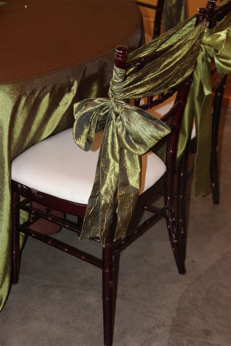We only use all resin chiavari chairs. mahogany chiavari chair with willow green chair sash… love ...