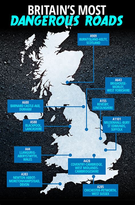 Britains Most Dangerous Roads Revealed As Christmas Snow Predicted