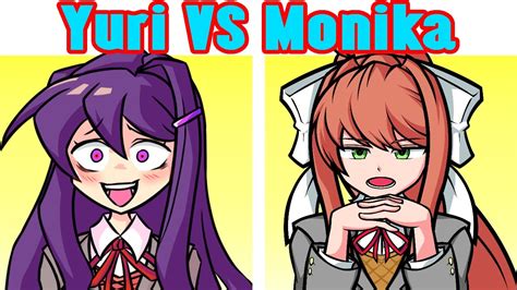 Friday Night Funkin Monika Vs Yuri Fnf Moddoki Doki Takeover