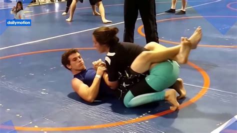 Martial Arts Girls Tight Grappling Match Between Man And Woman Youtube