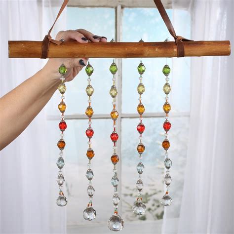 Check out our hanging ceiling decorations selection for the very best in unique or custom, handmade pieces from our wall hangings shops. Boho Hanging Crystal Sun Catcher - Wall Decor - Home Decor