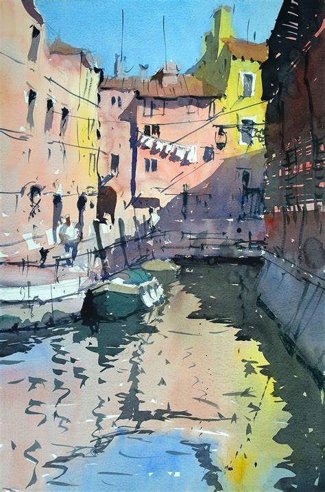 Venice By Tim Wilmot Plein Air Watercolor Watercolor Artists