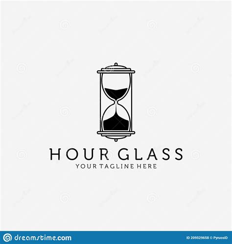 vintage hourglass logo vector design illustration icon clock sand stock vector illustration