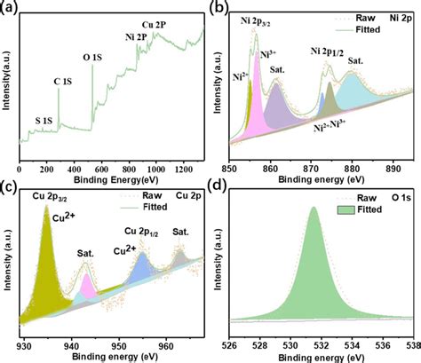 A Xps Wide Scan Spectrum And Bd High Resolution Xps Spectrum For Ni