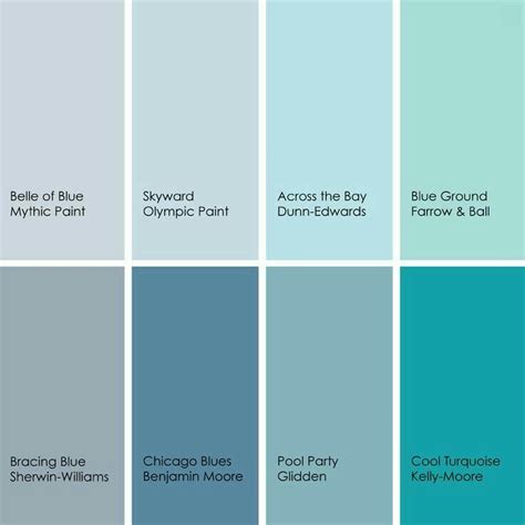 Costal Blue And Green Paint Shades Beachy Paint Colors Beachy Colors