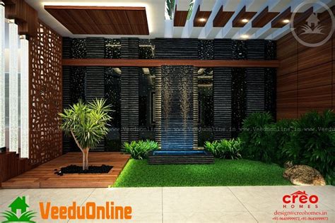 Beautiful Kerala Home Courtyard Interior Design Veeduonline