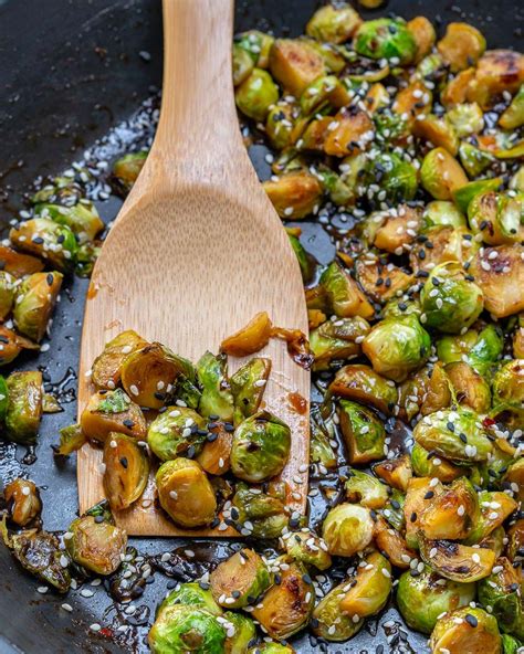 ¾ lb brussel sprout (340 g), trimmed and halved. Stir-fried Brussels Sprouts | Recipe | Clean food crush, Clean recipes, Brussel sprouts