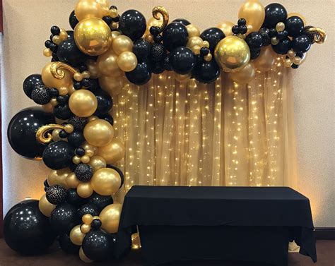 Black And Gold Party Decorations Th Birthday Party Decorations Gold Birthday Party