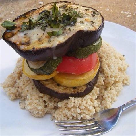 Grilled Veggie Stack With Basil