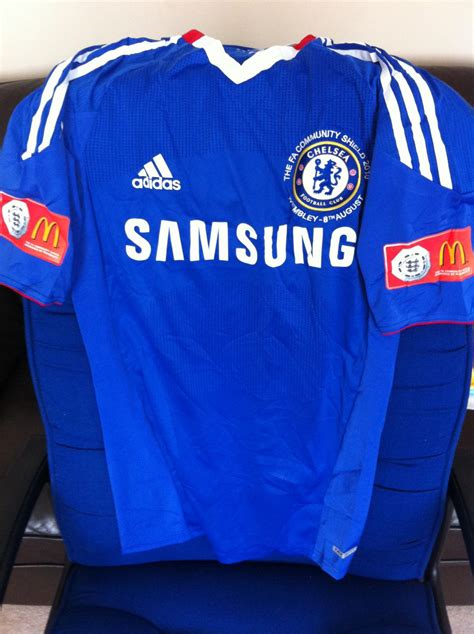 Chelsea Home Football Shirt 2010 2011 Sponsored By Samsung