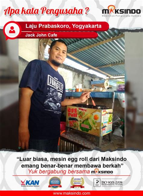 Egg chicken roll yang telah digoreng dapat dinikmati bersama nasi putih hangat, saus tomat, dan salad ala hokben yang gurih itu. Jack John Cafe : Mesin Egg Roll Maksindo Sangat Membawa Berkah Toko Mesin Maksindo - Toko Mesin ...