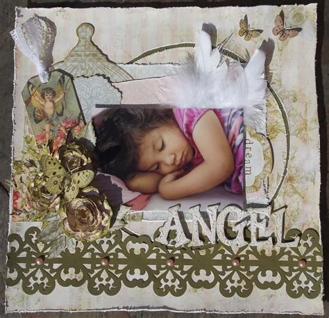 Angel Scrapbook Pages White Painting Scrapbook