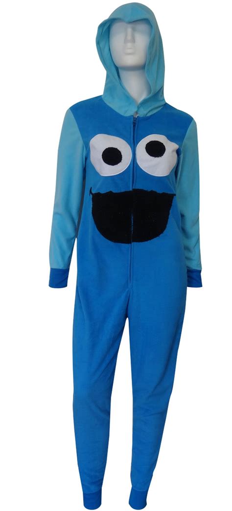 Sesame Street Cookie Monster Hooded Onesie Pajamas Onesie Pajamas