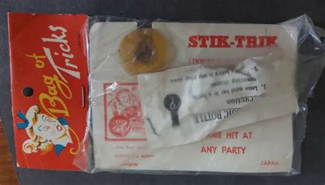Vintage Bag Of Tricks Stik Trik Magic Bottle Japan 1950s Dime Store