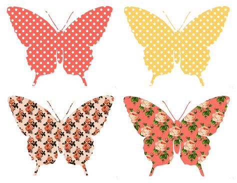The Graphics Monarch Digital Butterfly Collage Sheet Download