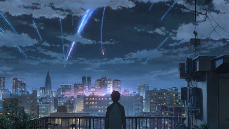 Aw28 Yourname Night Anime Sky Illustration Art Wallpaper