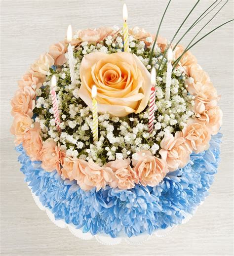 Birthday Wishes Flower Cake™ Coastal