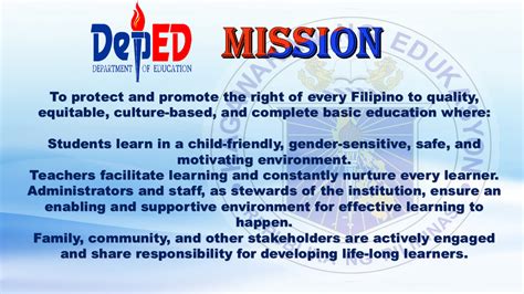 Deped Vision Mission And Core Values Let S Memorize This Dear Vrogue