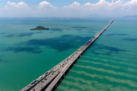 Aerial View Penang Bridge Malaysia Stock Photo Download Image Now