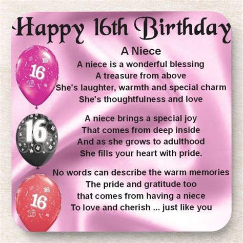 Sweet 16 Birthday Message For Niece Birthday Wishes