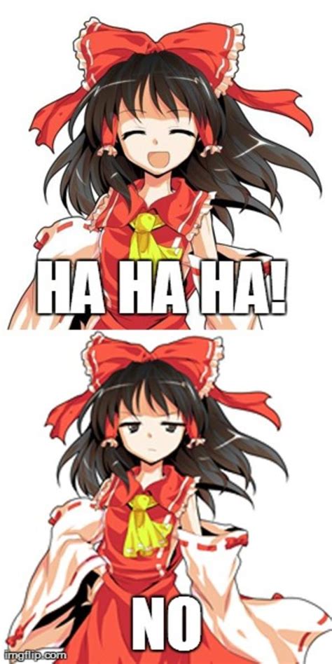 Just When You Thought Reimu Would Say Yes Touhou Project Project Know Your Meme