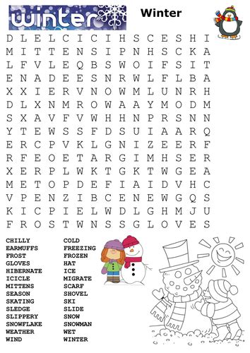 Printable Winter Word Searches