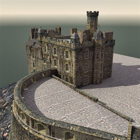 3d Edinburgh Castle Scene Model