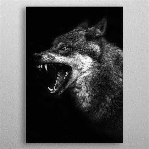 Wild Angry Wolf Poster Poster By Mk Studio Displate