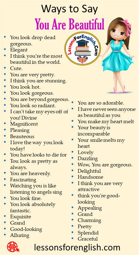 40 Ways To Say You Are Beautiful In Speaking Phrases Artofit