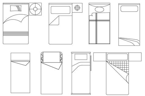 Single Bed Furniture Cad Blocks Drawing Dwg File Cadbull