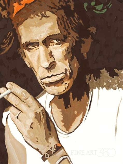 Keith Richards Smoking By Ruby Mazur Bill Wyland Galleries Lahaina Llc