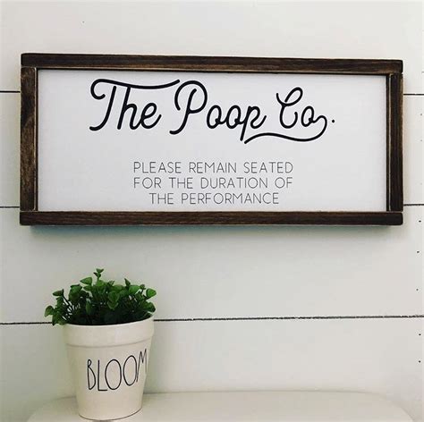 The Poop Co Sign Funny Bathroom Signs Poop Sign For Etsy