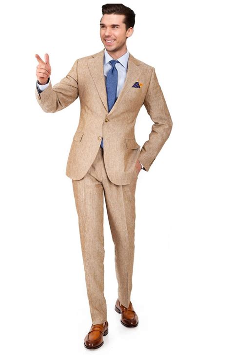 Sand Colored Linen Suit Tailored Suit Paris