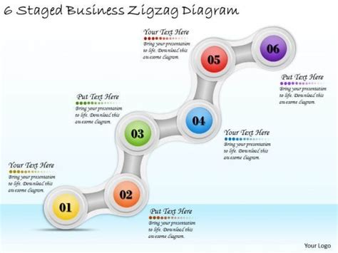 Timeline Ppt Template 6 Staged Business Zigzag Diagram
