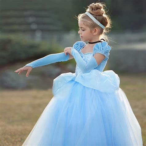 Cinderella Dress For Girls Party Dress Kids Halloween Cosplay Costume