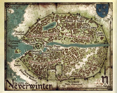 The City Of Neverwinter From Sword Coast Adventurers Guide For Dandd 5e