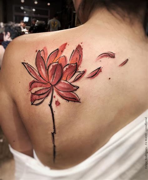Lotus Flower Girls Back Best Tattoo Design Ideas
