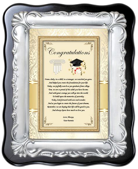 Graduation T Plaque Congratulation High School College Graduate