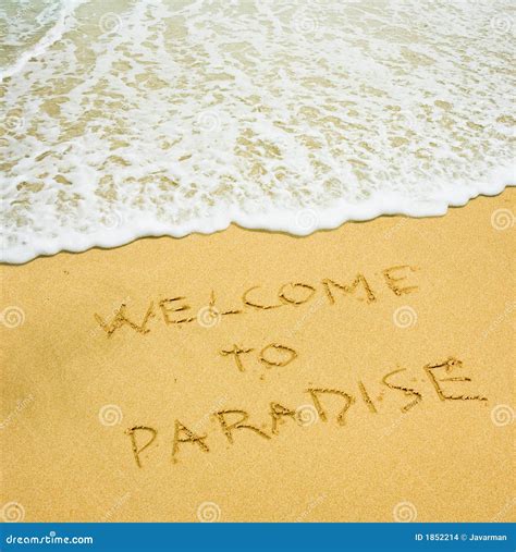 Welcome To Paradise Stock Photo Image Of Paradise Beach 1852214