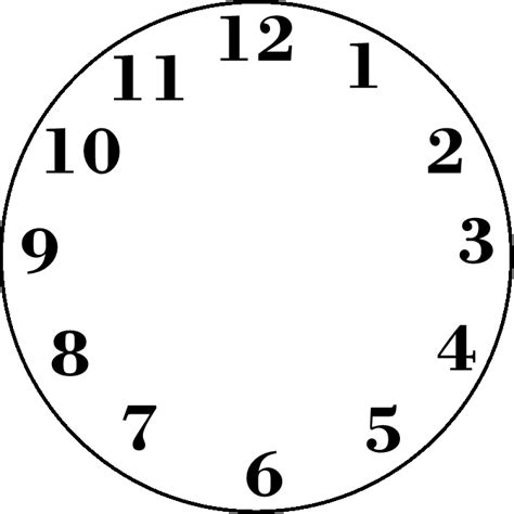 Clock Face Measurement Time Clip Art Clock Without Hands Png Download