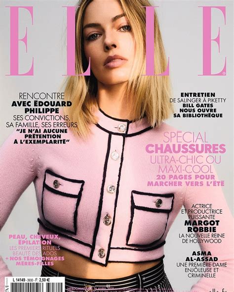 Margot Robbie On The Cover Of Elle Magazine France April Hawtcelebs