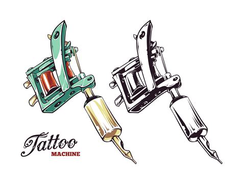 Tattoo Gun Vector At Collection Of Tattoo Gun Vector