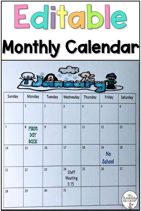 2023 Editable Calendars Printable Monthly Calendars 2023 Editable