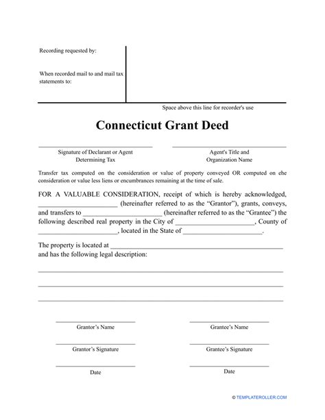 Connecticut Grant Deed Form Fill Out Sign Online And Download Pdf